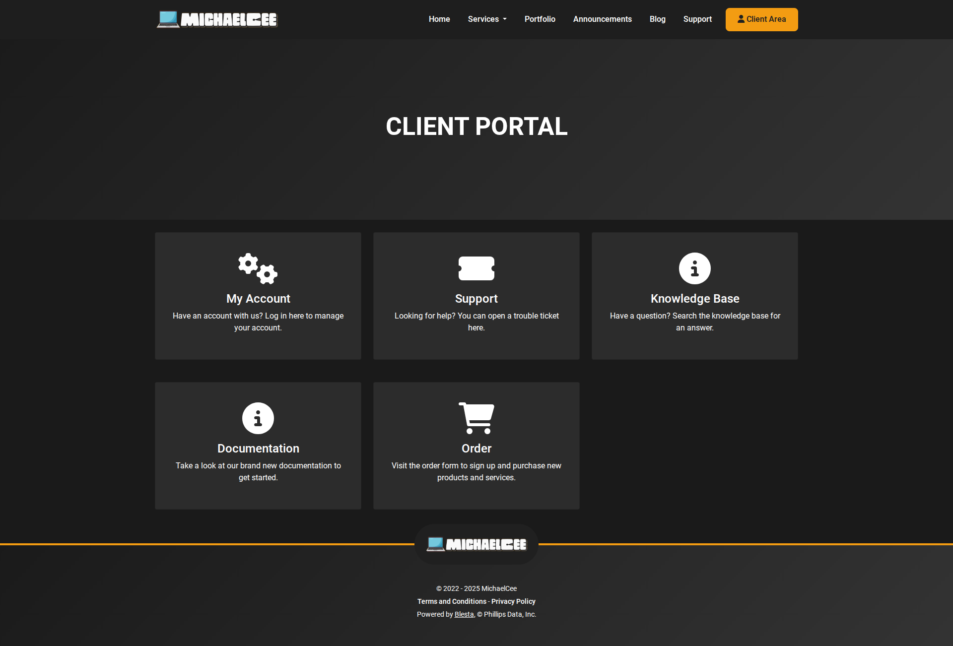 Blesta Portal