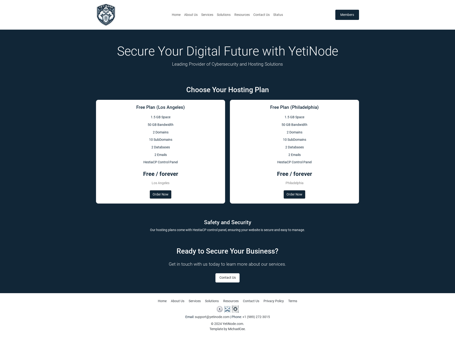 Services Page